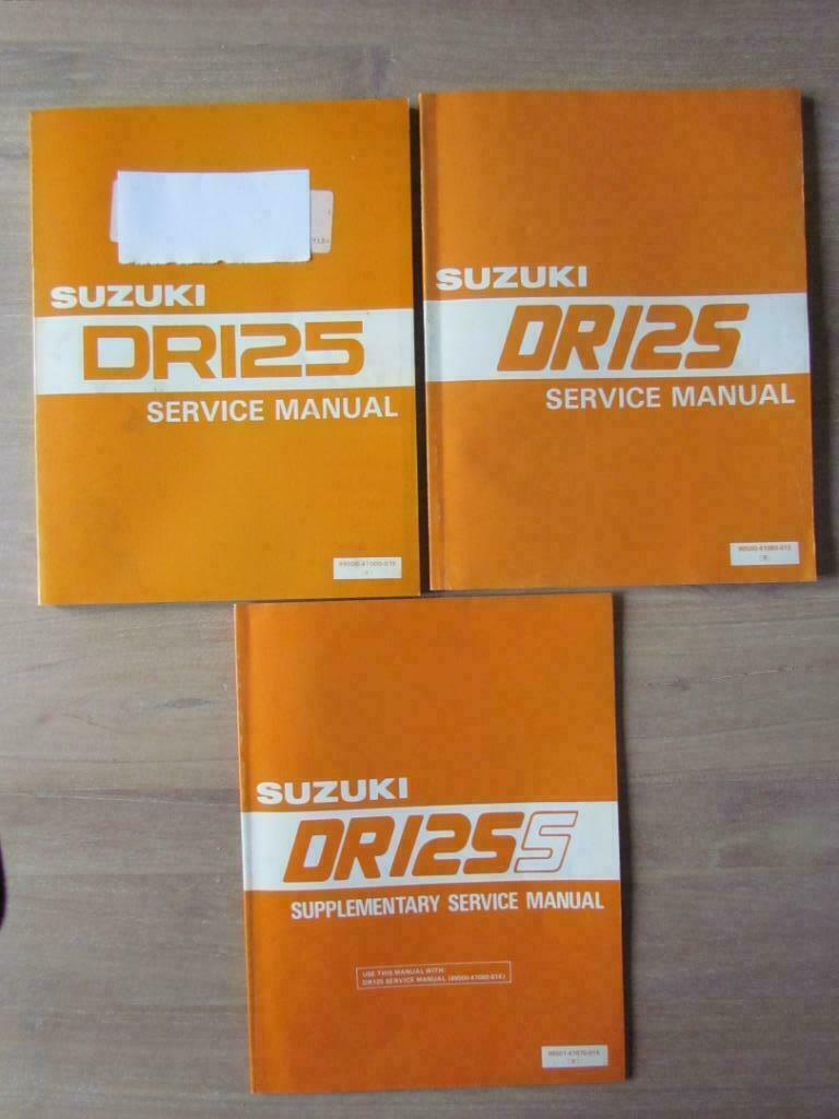 Service manual Suzuki DR125, DR200S, DR250, Motoren, Ophalen of Verzenden, Suzuki