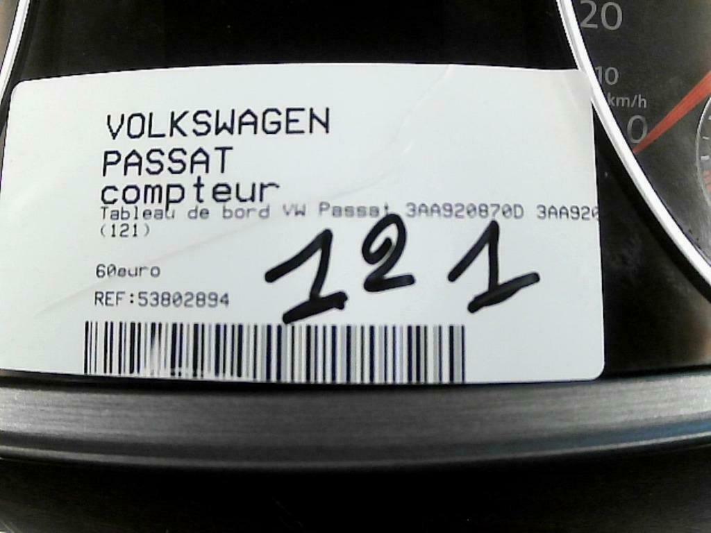 Compteur Volkswagen Passat 3AA920 (121), Autos : Pièces & Accessoires, Enlèvement ou Envoi, Utilisé, Volkswagen