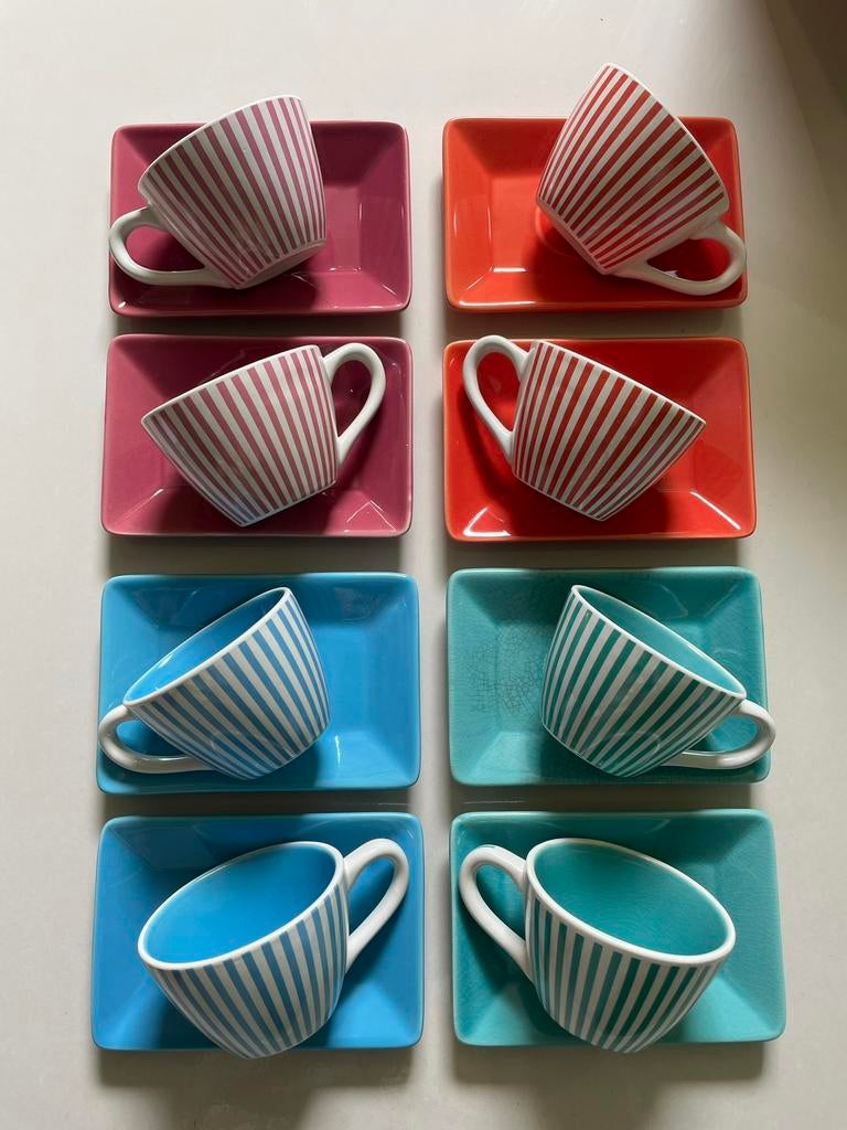 Tasses espresso vintage Yves Rocher 8 pièces (années70/80), Enlèvement ou Envoi, Comme neuf