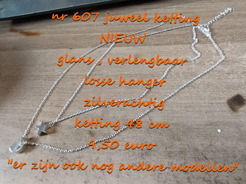 607. juweel ketting , NIEUW , verzending inbegrepen, Overige materialen, Verstelbaar, Verzenden, Nieuw