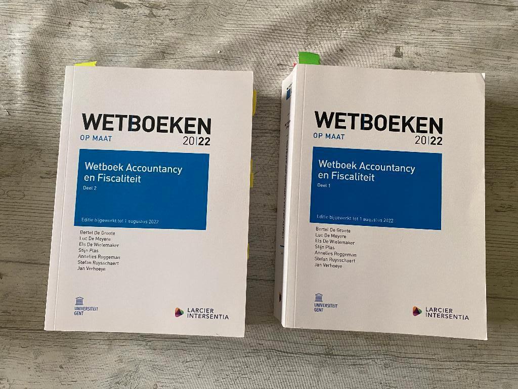 Themawetboek Accountancy en fiscaliteit (twee delen) - UGent, Enlèvement ou Envoi, Comme neuf, Comptabilité et administration