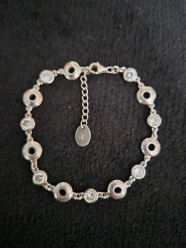 Zilveren armband van Nona, Met kristal, Ophalen of Verzenden, Zo goed als nieuw, Zilver