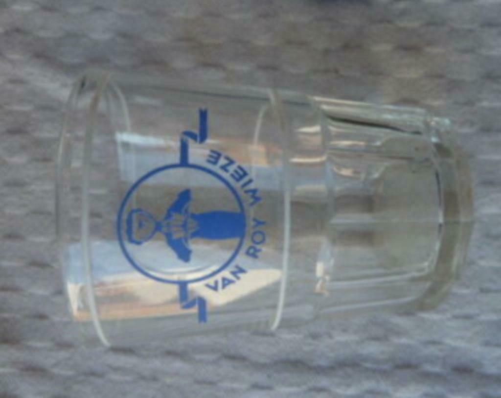 Limonade glas / glaasje VAN ROY WIEZE , hoogte 9 CM, Collections, Verres & Petits Verres, Utilisé, Autres types, Enlèvement ou Envoi
