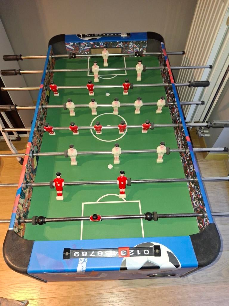 Voetbaltafel 153x105x40 opklapbare stand, speelveld 102x60, Ophalen, Gebruikt
