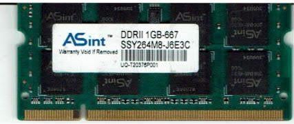 RAM pour PC portable 1GB ASINT SSY264M8-J6E3C, Ophalen of Verzenden, DDR2, 667 MHz, Laptop