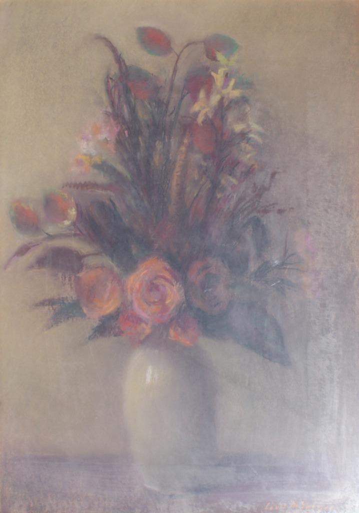 Louis De Saeger (1908-1988): Bloemenstilleven (66 x 86 cm), Ophalen of Verzenden