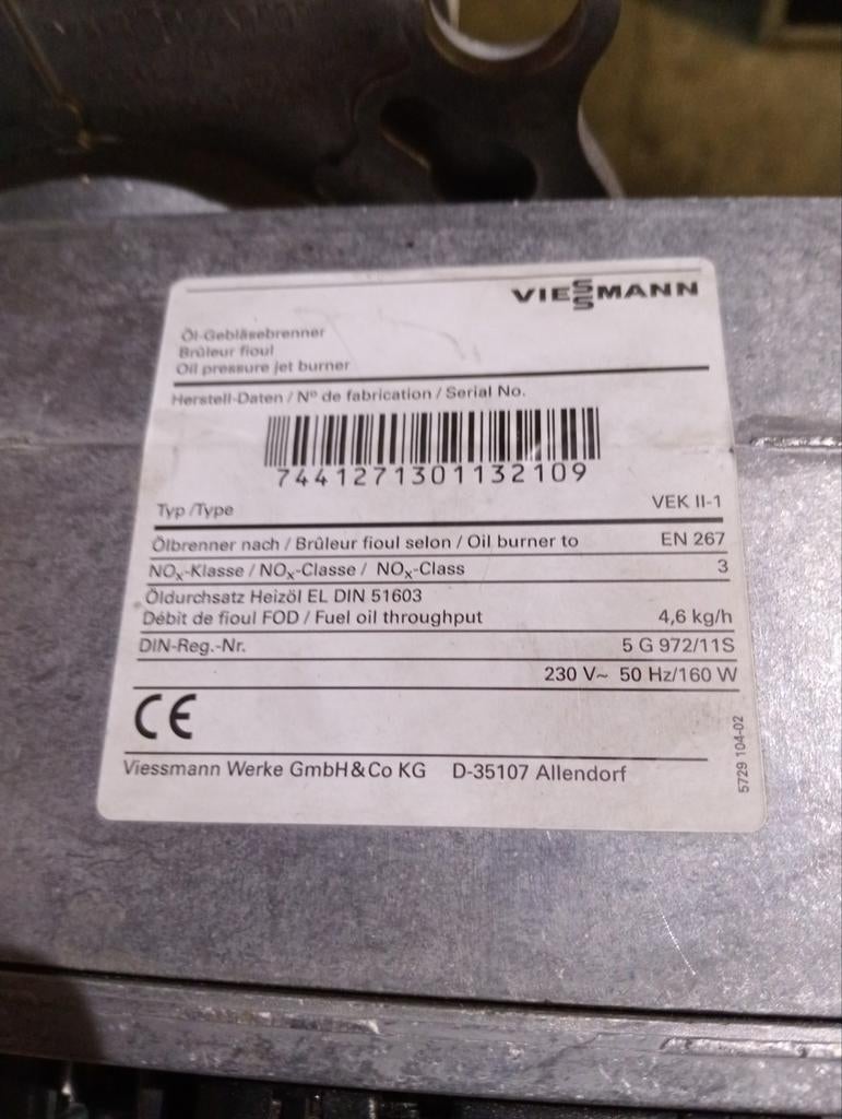 viessmann vitoflame 200 VEK 2.1, Enlèvement