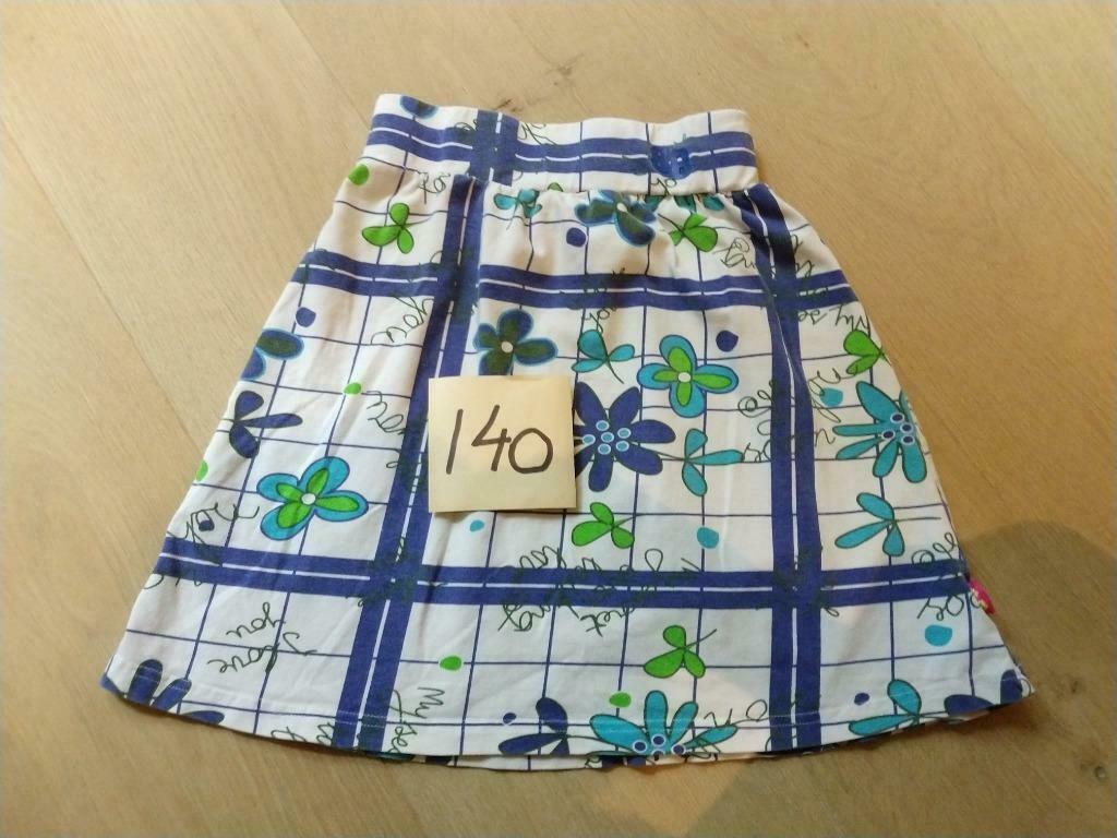 rok wit/blauw/turquoise bloemen mt 140 Bakery Babes, Ophalen of Verzenden, Gebruikt, Meisje, Jurk of Rok