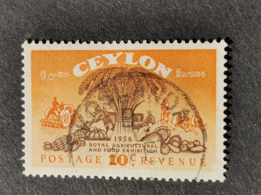Ceylan 1955 - foire agricole, tracteur, bétail, récolte, Enlèvement ou Envoi, Affranchi, Asie du Sud