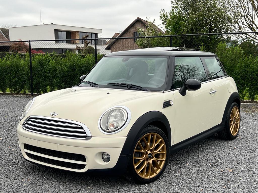 Mini Cooper D 1.6Cc 109Pk 2010 OpenDak Airco, Auto's, Wit, Bedrijf, Radio, Cooper
