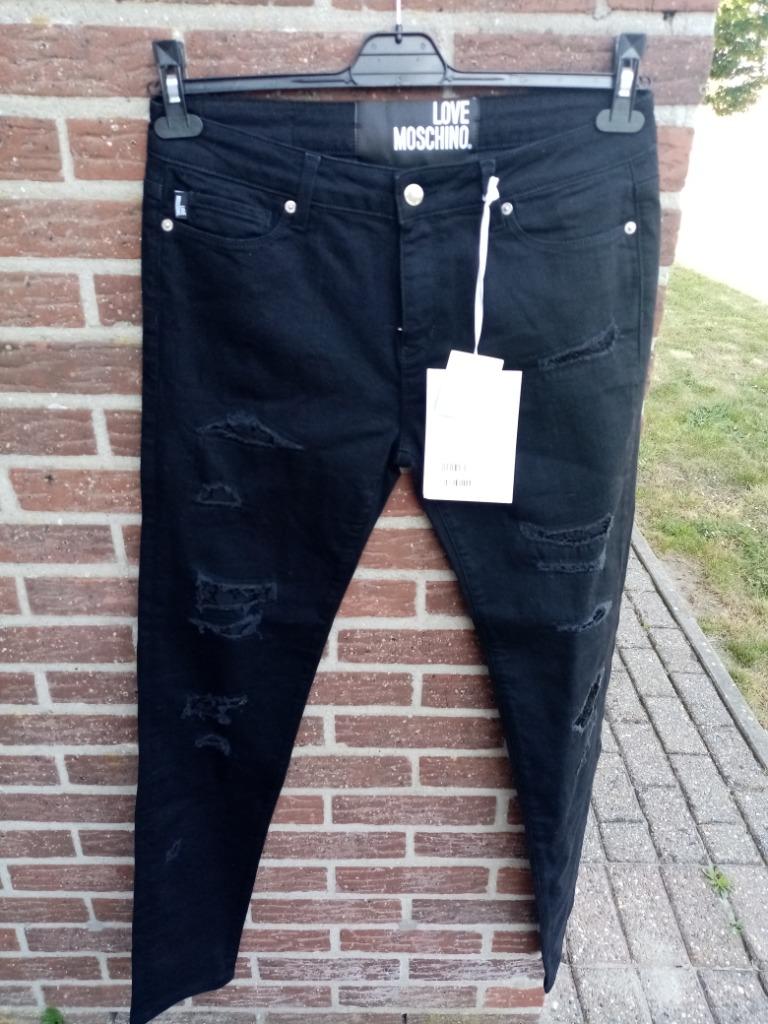Dames jeans broek Love Moschino Mt31, Maat 38/40 (M), Love Moschino, Zwart, Nieuw
