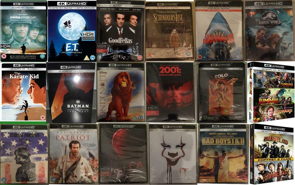 Lot de 10 films (4K/blu-ray) neuf, sous blister, Enlèvement ou Envoi, Neuf, dans son emballage, Autres genres, Coffret