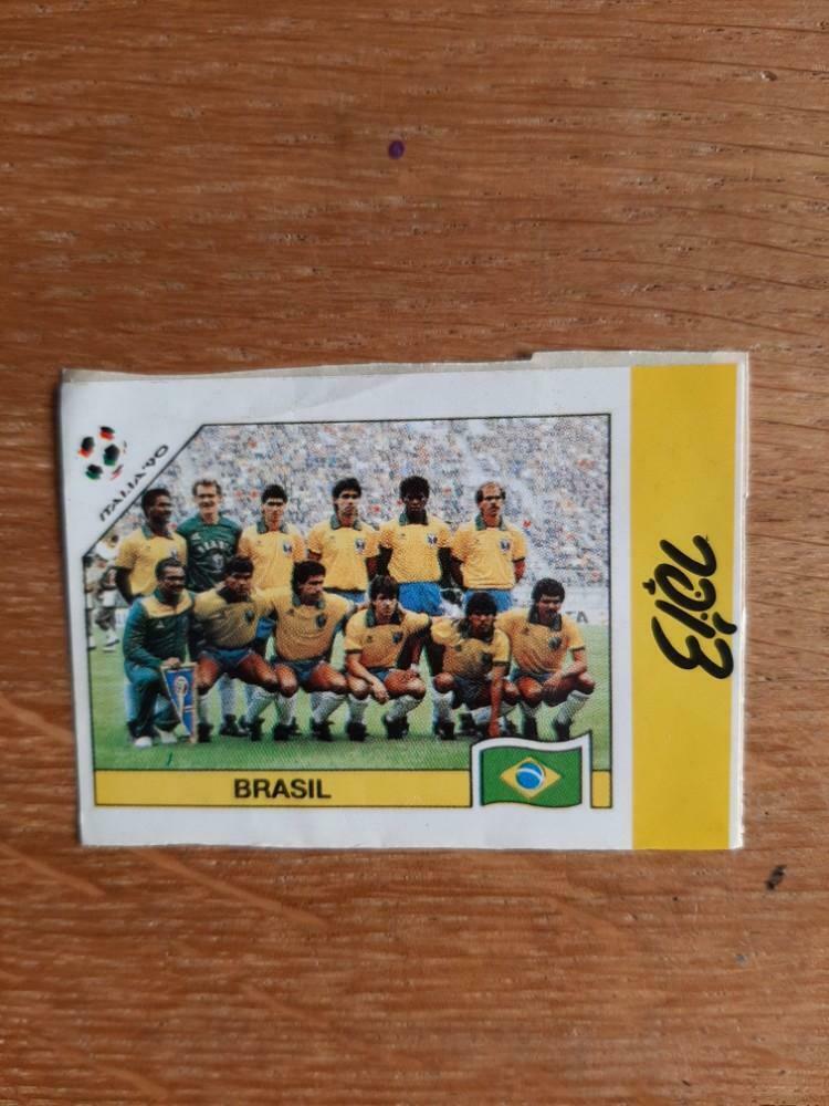 Panini Italia 90 sticker team Brasil HEBREW EDITION RARE, Collections, Enlèvement ou Envoi