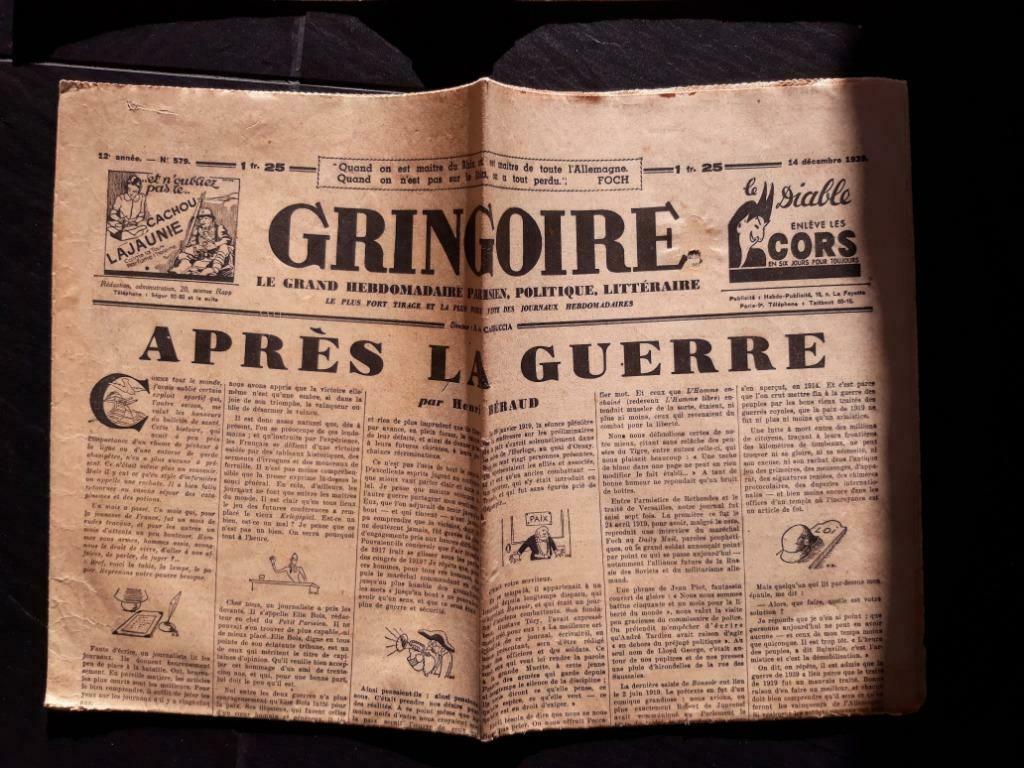 GRINGOIRE  1939  EN 1940, Ophalen