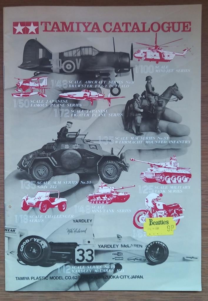 Vintage Jaren 1970 TAMIYA Catalogus 4, Hobby en Vrije tijd, Ophalen of Verzenden, Tamiya
