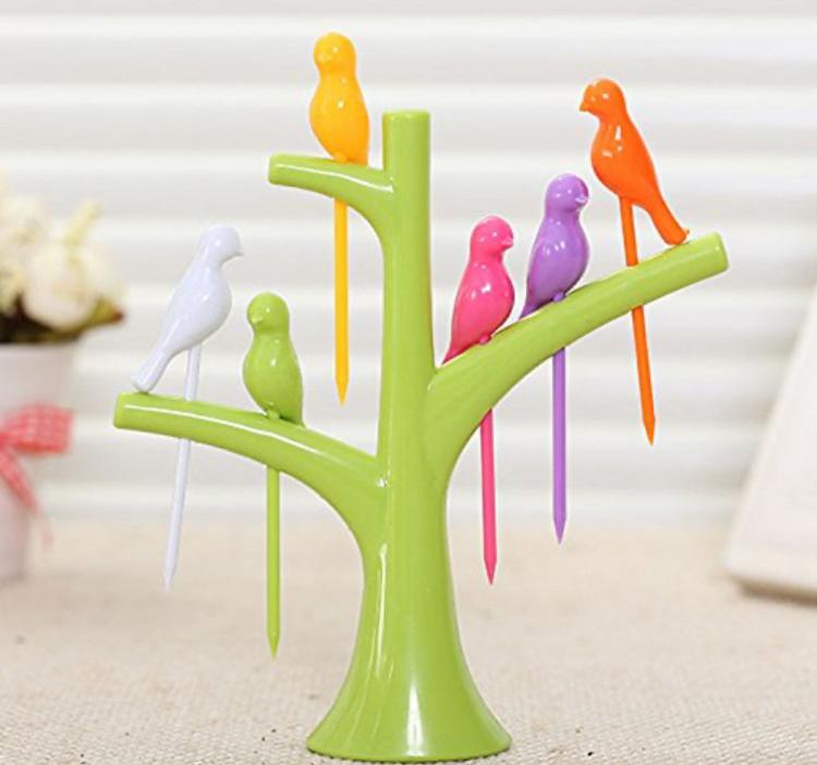 Arbre porte pics apéritifs « oiseaux » NEUF, Huis en Inrichting, Ophalen, Nieuw, Kunststof