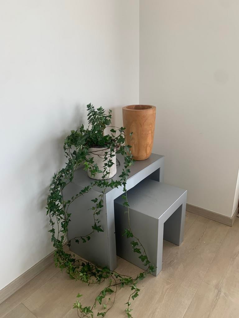 Vintage houten  decoratie vaas, Antiek en Kunst, Ophalen
