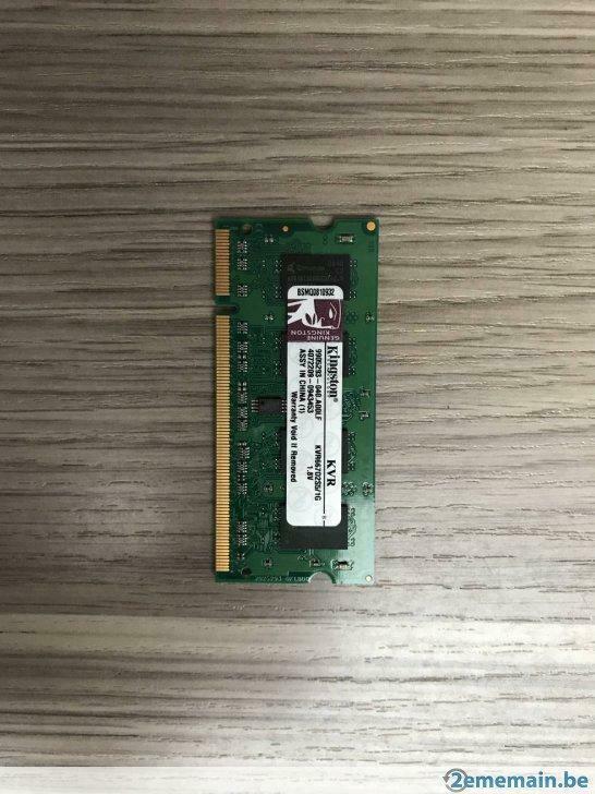 kingston kvr667d2s5/1g - 1gb ddr2 667mhz, Enlèvement ou Envoi, Utilisé