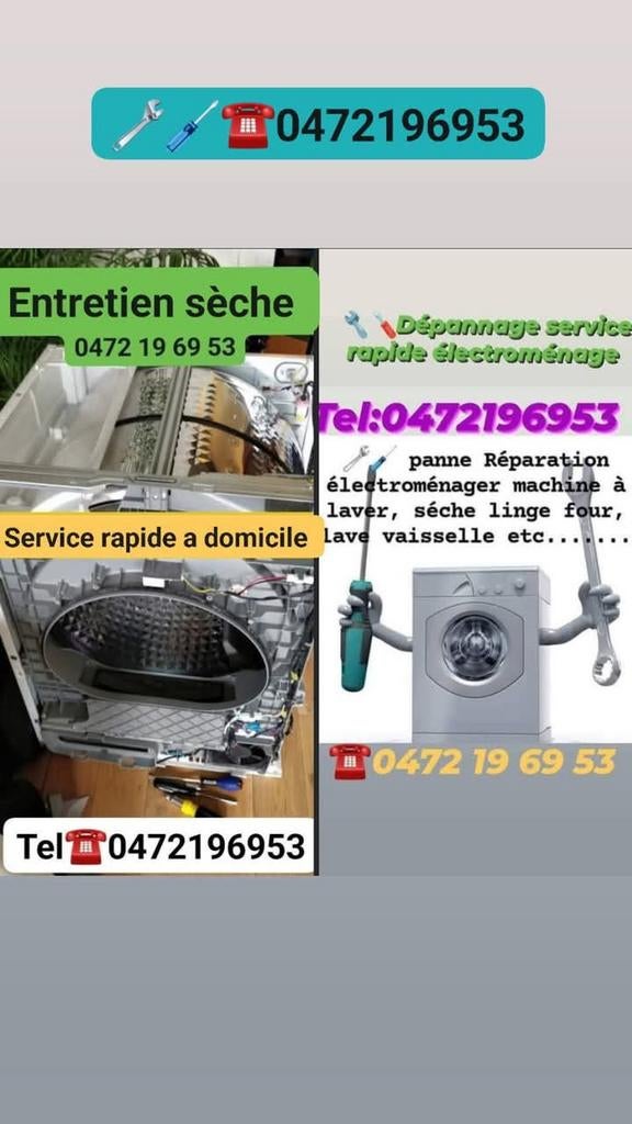 Réparation électroménager service rapide a domicile ️ 04721, Enlèvement ou Envoi