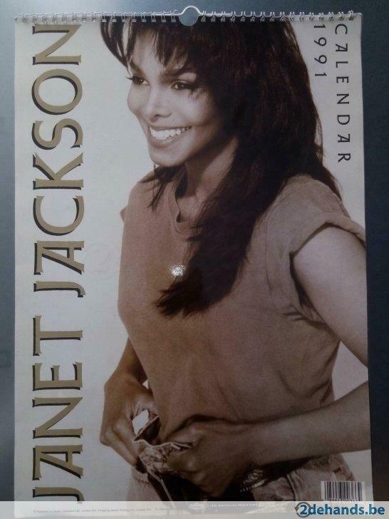 Janet Jackson posterkalender met per maand andere posterfoto, Ophalen of Verzenden