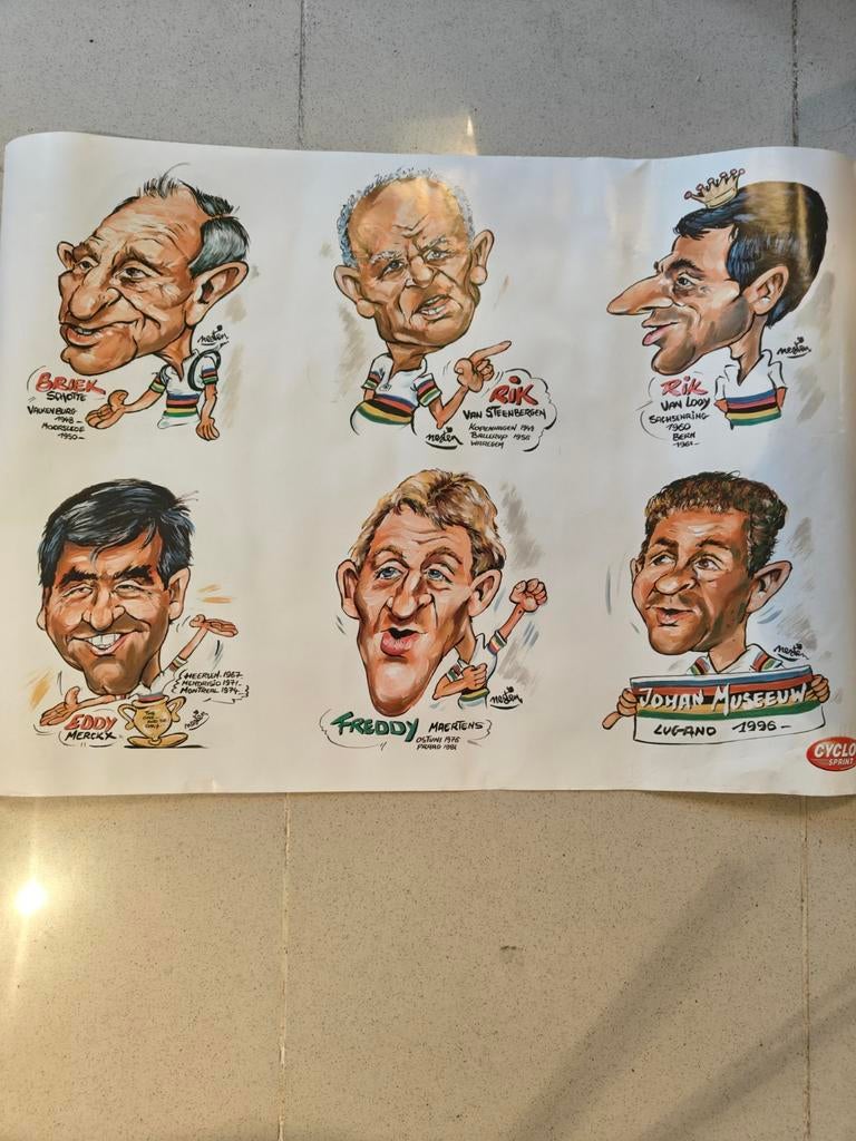 Wielrennen - poster Nesten, Verzamelen, Ophalen of Verzenden