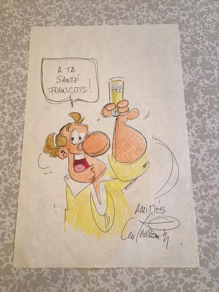 Dessin dédicacé Poje de Louis-Michel Carpentier, Zo goed als nieuw