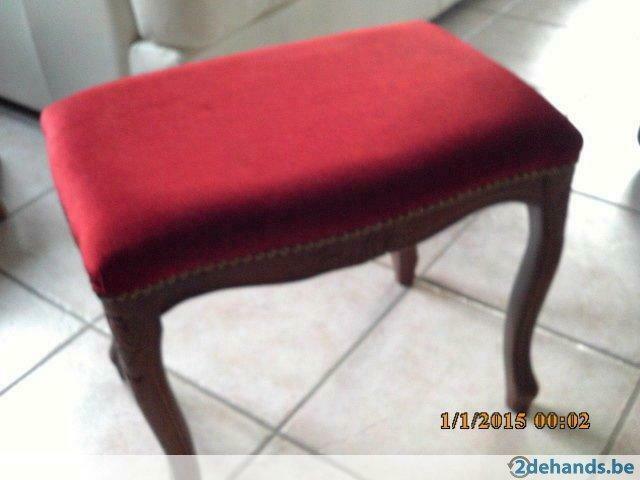 Tabouret antiek bordeau