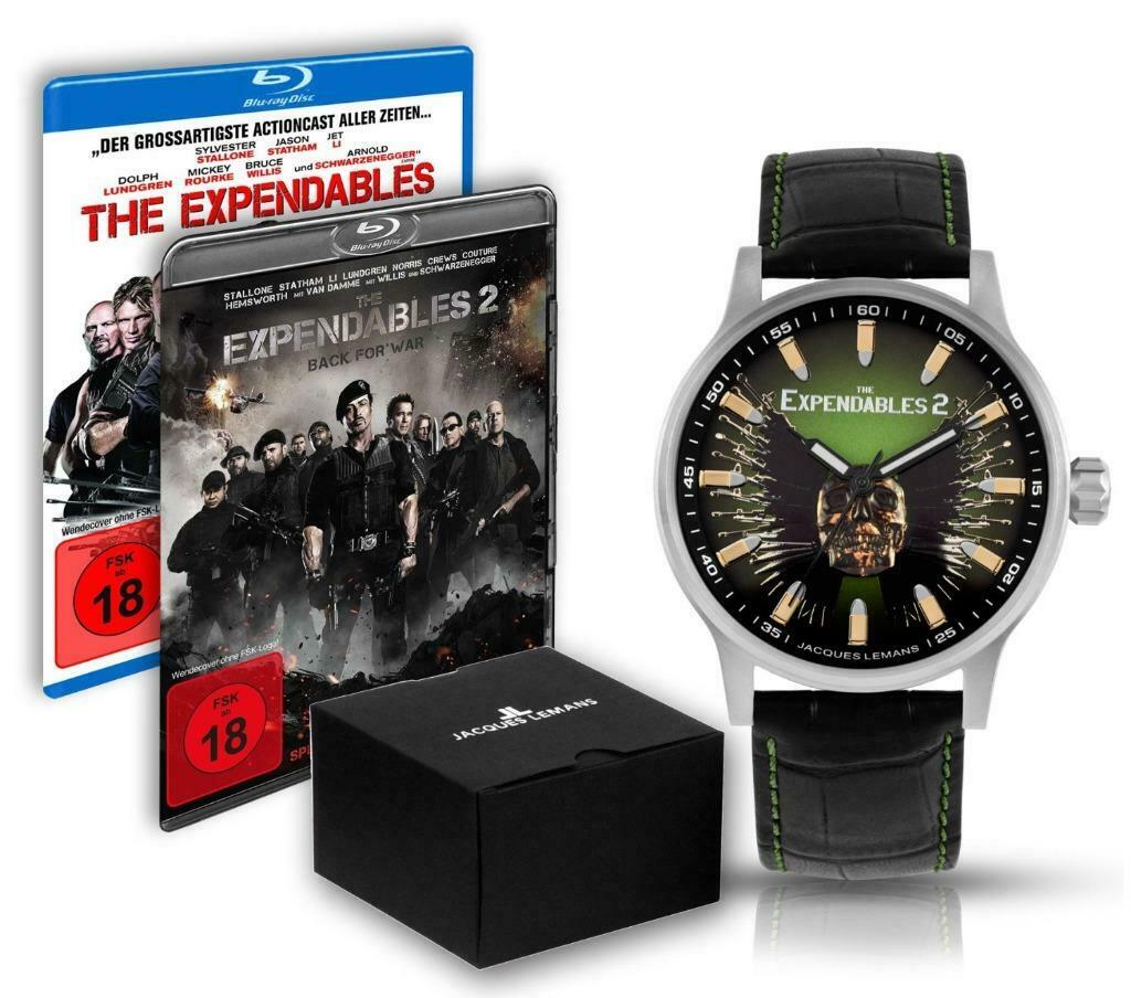 Nieuw Expendables 2 horloge onder officiële licentie, Overige merken, Leer, Staal, Polshorloge