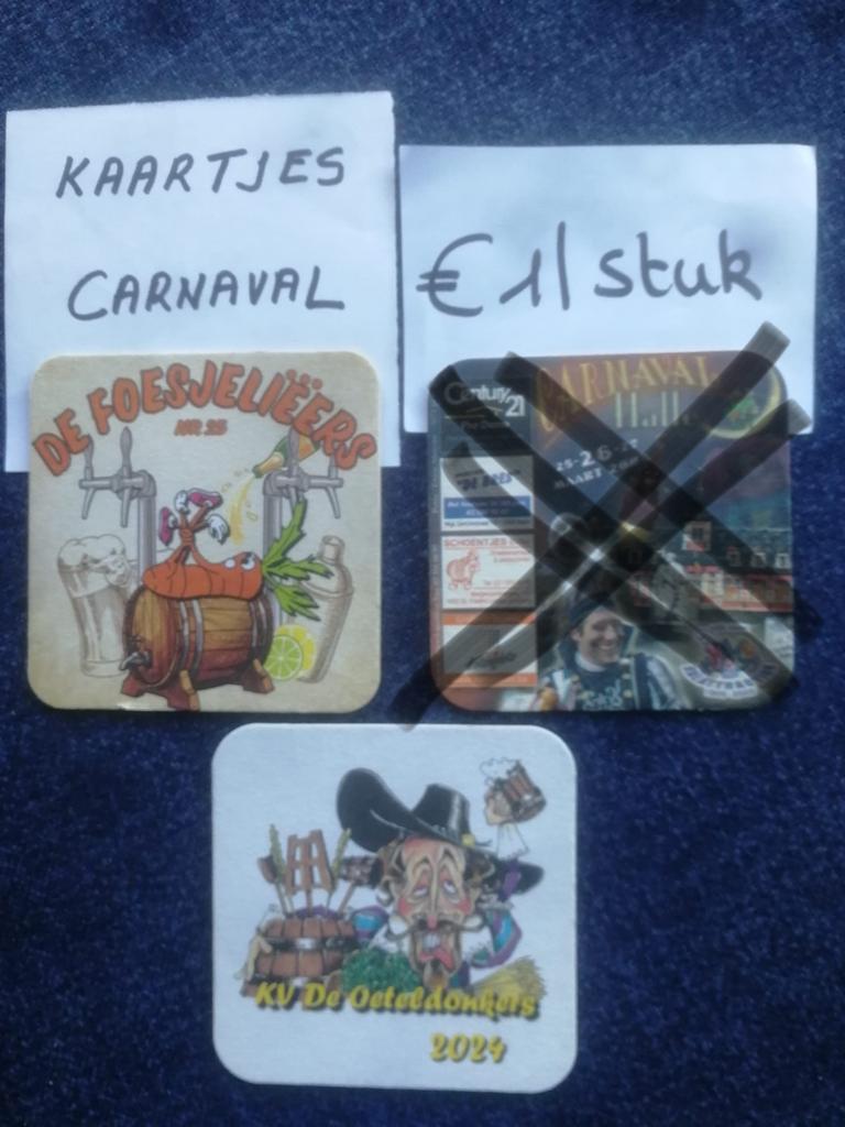 Bierkaartjes over Carnaval - €1/stuk, Enlèvement ou Envoi, Sous-bock