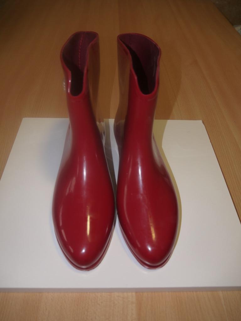 Bottes de pluie en caoutchouc PVC Melissa rouge Taille 42 (4, Rouge, Bottes de pluie, Enlèvement ou Envoi, Comme neuf