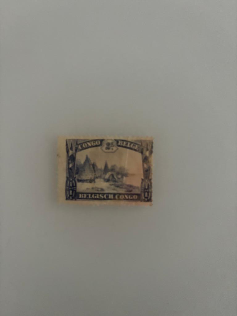 Postzegel Belgisch Congo 2 Fr Dorp 1931 Ongestempeld, Frankeerzegel, Ophalen of Verzenden, Zonder stempel, Postfris