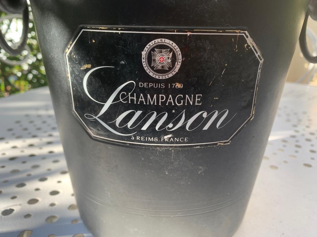 Lanson vintage zwarte champagne-emmer h 20,8 cm, Verzenden