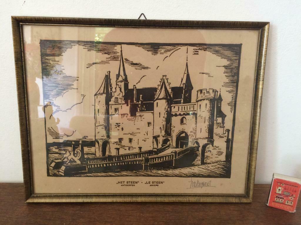 Le Château Steen Château d'Anvers J. van de Bogaert Belgique, Enlèvement ou Envoi