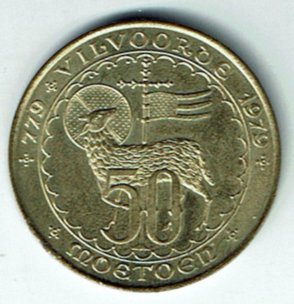 Gemeentepenning Vilvoorde 779-1979 50 Moetoen 1980, Postzegels en Munten, Verzenden