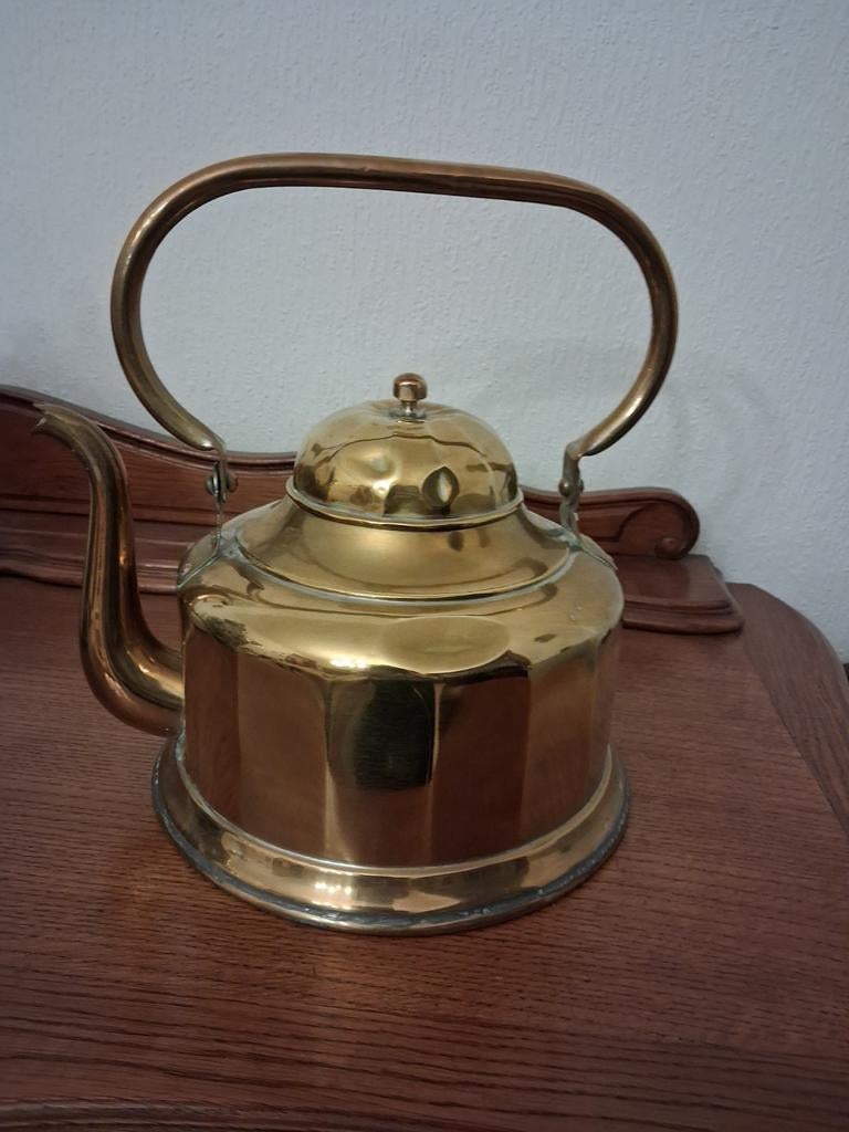 Antiquité  cuivre Bouilloire., Antiquités & Art, Enlèvement ou Envoi, Cuivre