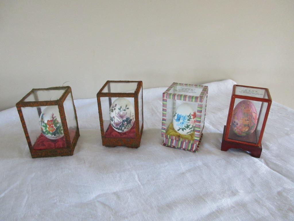 4 vitrines orientales en verre à œufs peints à la main, Enlèvement