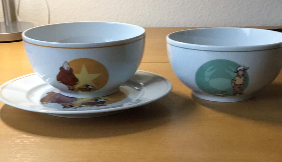 Kuifjes ontbijttassen 30.00 euro (voor 3 stuks), Verzamelen, Complete verzamelingen en Collecties, Ophalen