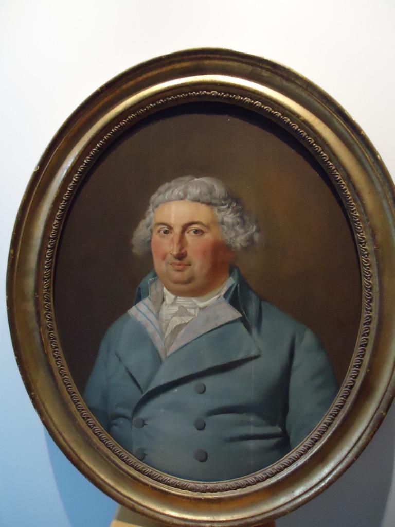 J. B. LONS °1755-1810 medaillon portret olieverf hout gesign, Antiek en Kunst, Ophalen