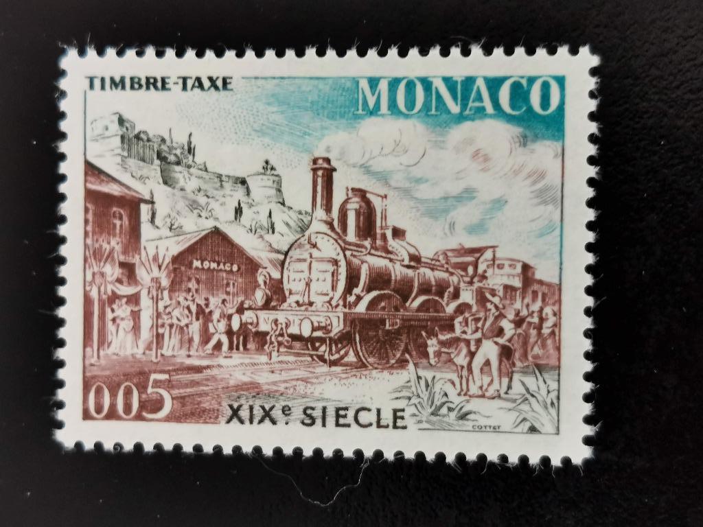 Monaco 1960 - timbre taxe - train - chemins de fer **, Enlèvement ou Envoi, Monaco, Non oblitéré