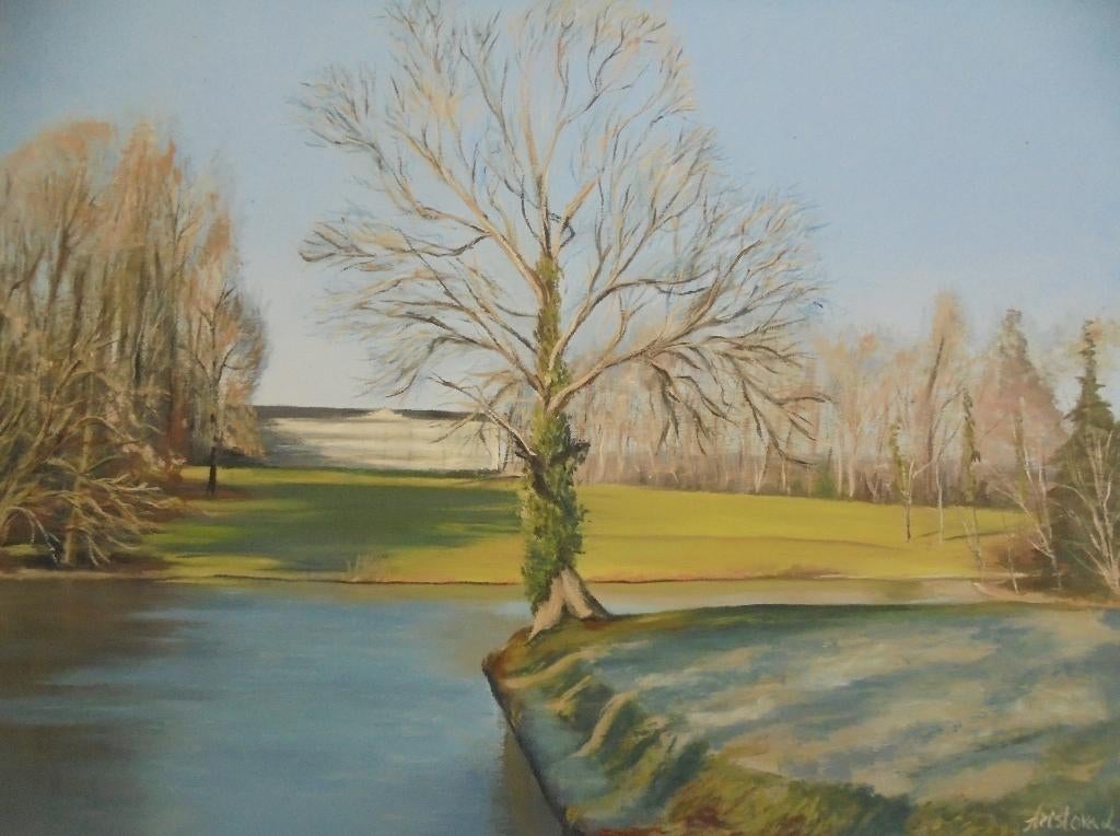 olieschilderij Park Ter Rijst (60x80 cm), Ophalen of Verzenden