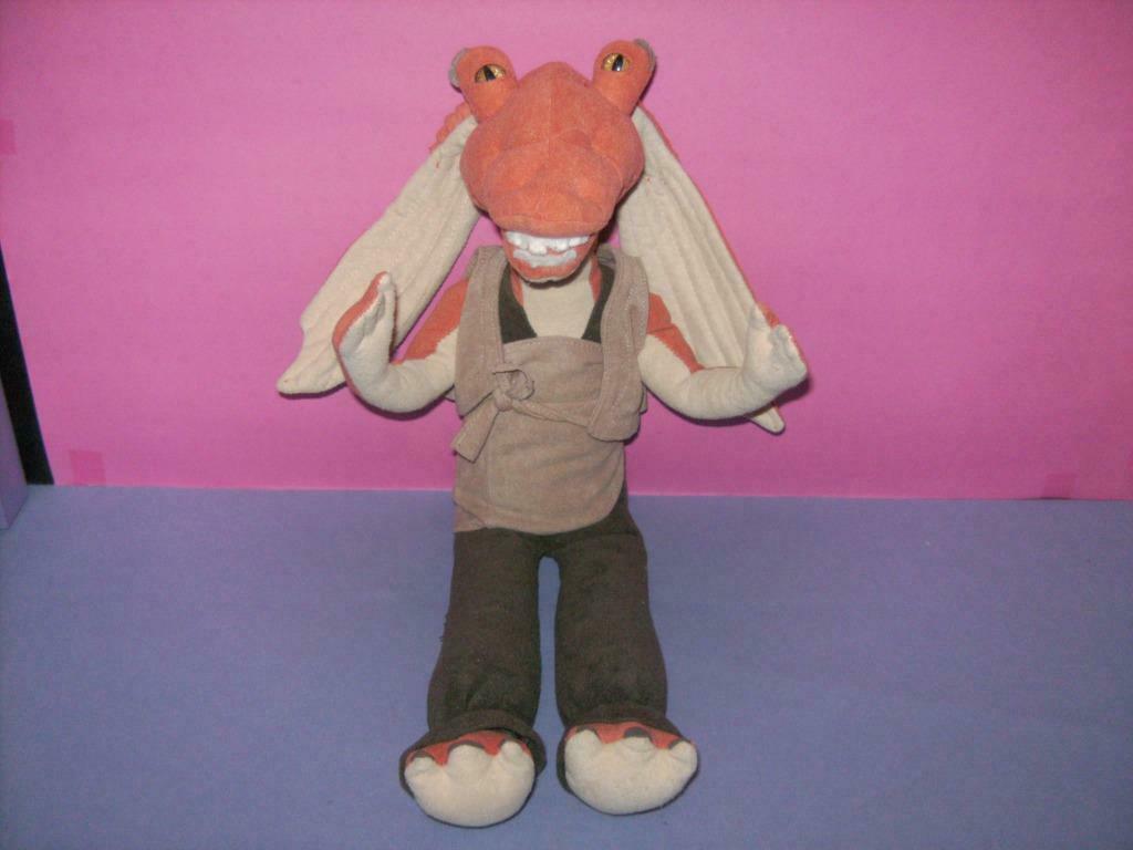 Vintage pluche: jar jar binks. (star wars), Ophalen of Verzenden, Gebruikt
