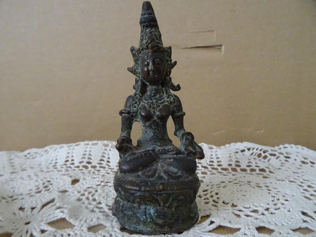 Statue de Bouddha vintage en bronze Statue de Bouddha 10 cm, Enlèvement ou Envoi, Comme neuf