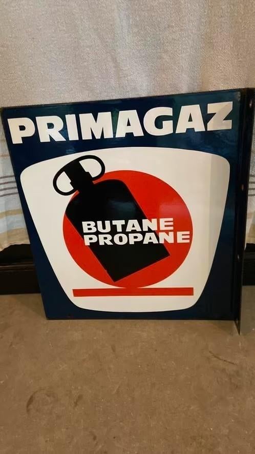 Emaille reclamepaneel Primagaz, Ophalen of Verzenden, Zo goed als nieuw, Reclamebord