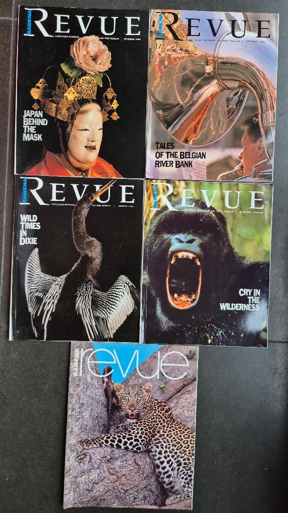 SABENA Revue 1988 - 1989 - 1990 English magazine, Verzamelen, Ophalen of Verzenden, 1980 tot heden, Tijdschrift