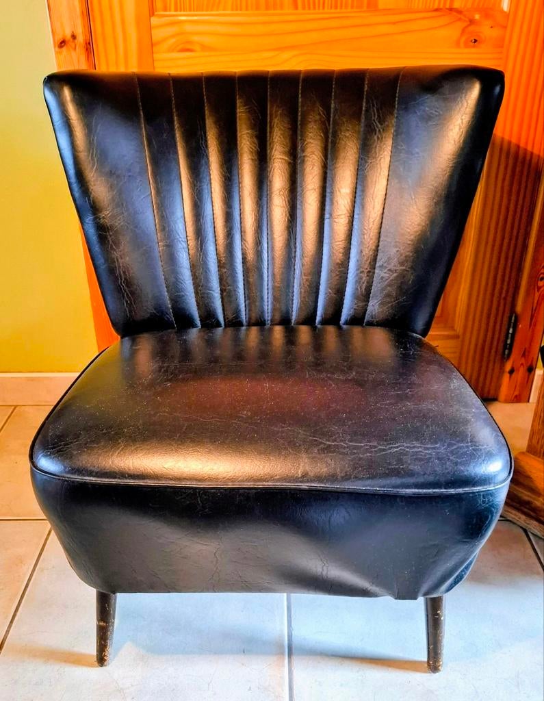 Vintage jaren 50/70 cocktail zeteltje, zwart, Ophalen
