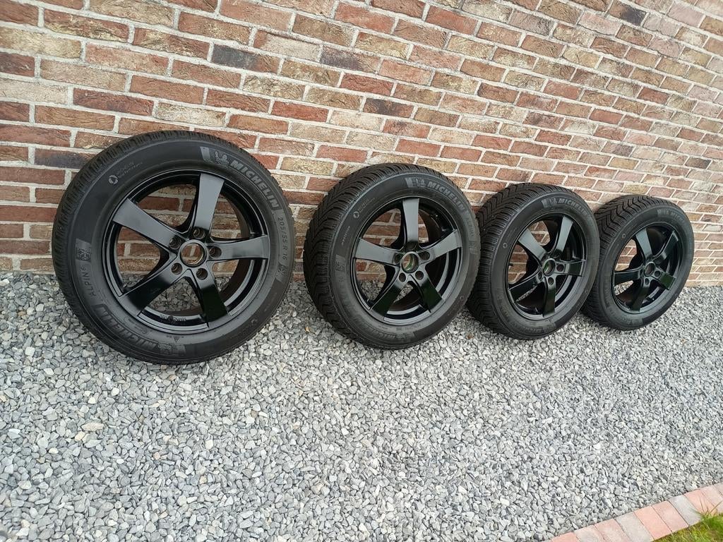 16 INCH velgen (dezent)+ banden, Ophalen, 16 inch, Winterbanden, Band(en)