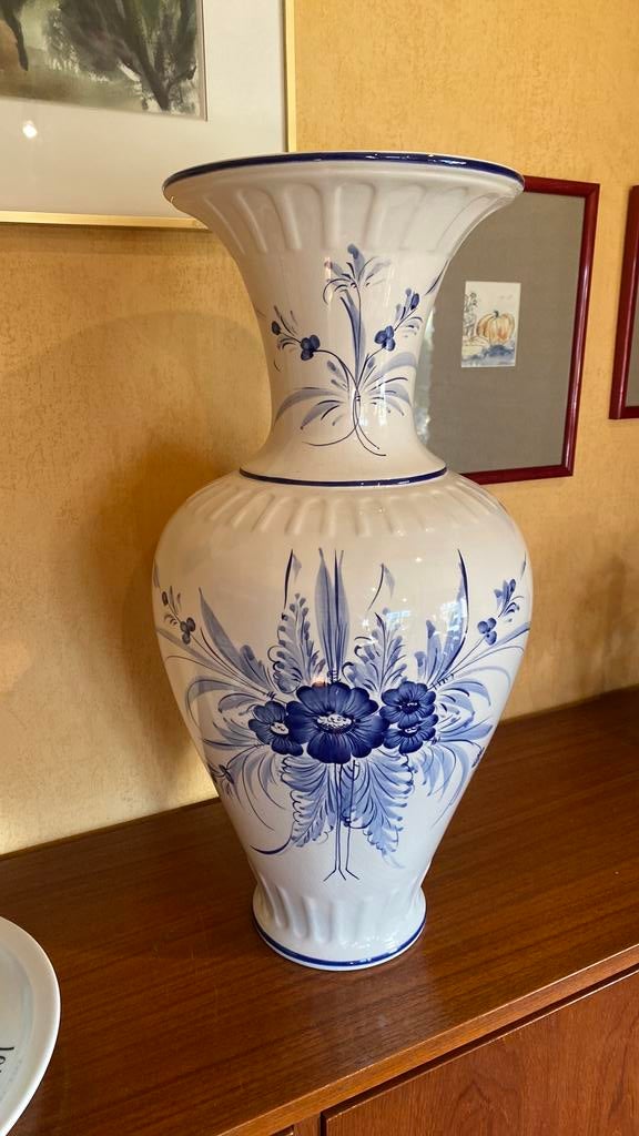 Portugese vaas blauw wit, Antiek en Kunst, Antiek | Vazen, Ophalen
