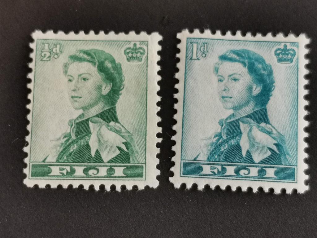 Fidji 1954/59 - Reine Elisabeth II *, Enlèvement ou Envoi, Non oblitéré