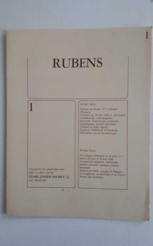 Vintage prenten "RUBENS", 1960 tot 1980, Gebruikt, Ophalen of Verzenden, Prent
