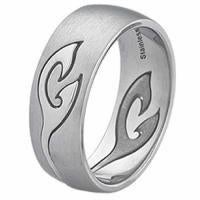 Bague tribale pour homme en acier inoxydable - SOLDES !, Neuf, Fer ou Acier, Homme, Argent